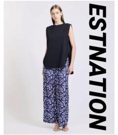 ESTNATION / ツイルピンタックイージーパンツ ￥26,400