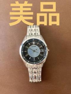 美品 CITIZEN エコドライブ H113-T019528 ブラック 稼働品
