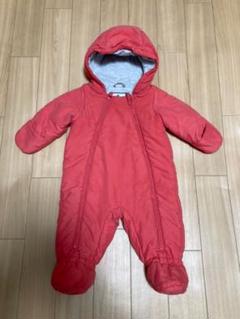 極美品 プチバトー 中綿入りロンパース ジャンプスーツ カバーオール 12M