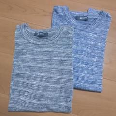nano・universe Tシャツ カットソー2枚セット ブラック ブルーのサムネイル