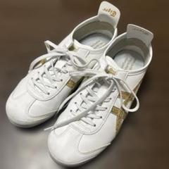 オニツカタイガーMexico66 ホワイト ゴールド スニーカー24cm Onitsuka Tiger オニツカタイガー スニーカー MEXICO 66 GOLD