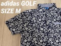 アディダス ゴルフウェア ポロシャツ Mサイズ フラワーネイビー