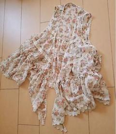 axes femme 花柄ジレ