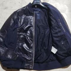 入手困難✨XL相当 アルマーニ レザージャケット ラムレザー 切り替え