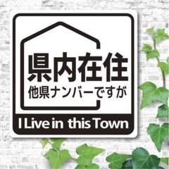 県内在住 都道府県 他府県ナンバー 県内在住 マグネット ステッカー