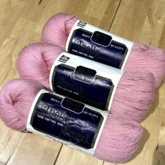 英国羊毛（シロップシャー）純毛100%並太　150g パステルピンク