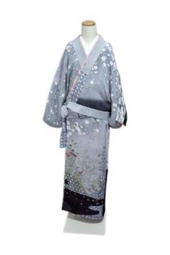 極上アンティーク小紋美品✨梅などの花柄　身丈肩157 バチ襟 極上アンティーク小紋美品✨梅などの花柄身丈肩157 バチ襟