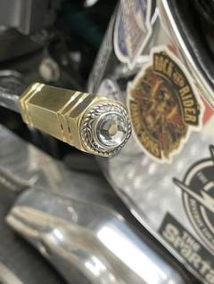 バイク用ナンバーボルトターコイズコンチョジョッキーしシフトノブ