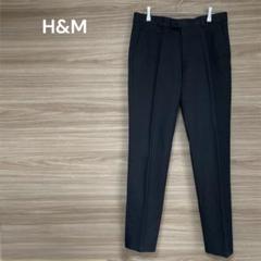 H&M 【46】ブラック　スラックス テーパード