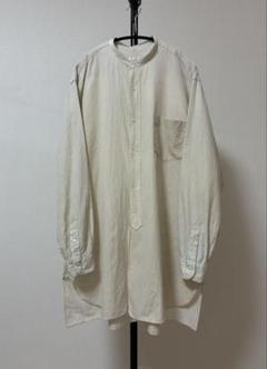 美品 希少 サイズ3 16ss コモリ ストライプ バンドカラー シャツ