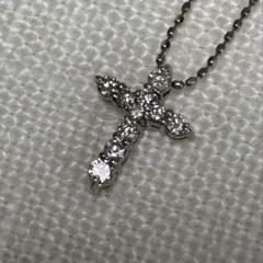 PT 900 ダイアモンド クロス ミラーボール チェーン ネックレス PT 900 ダイアモンド クロス ミラーボール チェーン ネックレス
