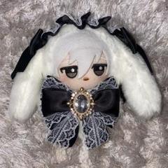 v31 ぬい服 約12cm用 ちびぐるみ おすわりぬい 白色 黒色 ヘッドドレス ちびぐるみ 垂れ耳うさぎ ヘッドドレス ぬい服 着ぐるみ 天使 羽