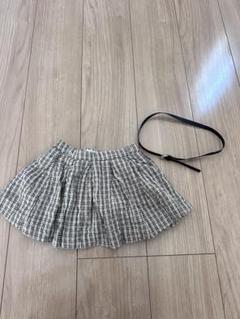 ZARA♡チェック柄スカート（ベルト付き）