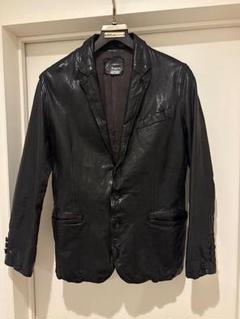 極美品バックラッシュ24SS定価26万フレンチショルダー製品染めレザーカーコート 極美品バックラッシュ24SS定価26万フレンチショルダー製品染め