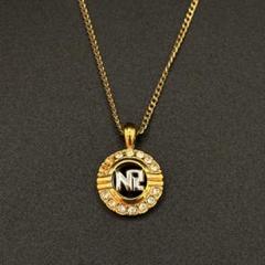 Nina Ricci Gold Necklace Rhinestone