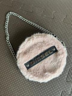 DIESEL ファー コインケース ピンク