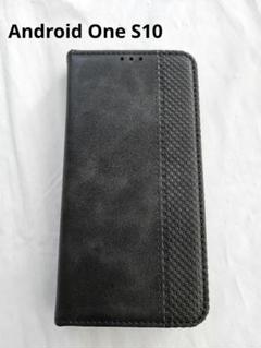 Android One S10 ケース スマホケース 手帳型 カバー 黒