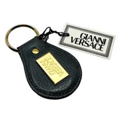 【希少品】ジャンニ ヴェルサーチ レザー キーホルダー キーリング ブラック 2025年最新】Gianni Versace メンズ キーホルダー・キーリングの