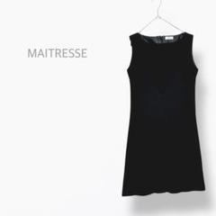 【MAITRESSE】　ノースリーブワンピース　ブラックフォーマル　冠婚葬祭