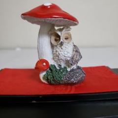 木製フクロウの彫刻オブジェ②★木彫りのふくろう置物★OWL★小泉順子さん製作 木製フクロウの彫刻オブジェ②☆木彫りのふくろう置物☆OWL