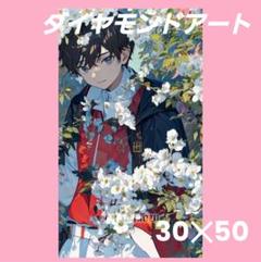 【A161】ダイヤモンドアート　30×50㎝スクエア　少年　イラスト　大きい