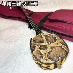 三線 人工皮 バチ 竹ウマ ハードケース セット 三線 蛇皮 バチ 竹ウマ ハードケース セット