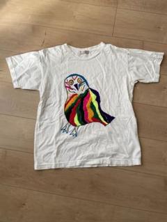 国広富之　オリジナルデザインTシャツ　鳥さん白Мサイズ長袖 国広富之オリジナルデザインTシャツ鳥さん白Мサイズ長袖
