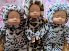 【美品】♡寝顔の可愛い三つ子のモフモフちゃん３体セット♡