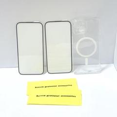 ★ iPhone15 ケース ガラスフィルム2枚付き クリア