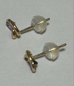 【新品未使用】k10 アメジスト　ピアス 新品未使用】K10 アメジスト ピアス - メルカリ