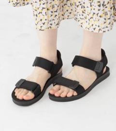 フラットスポーツサンダル レディース ブラック 春 夏 新品未使用品