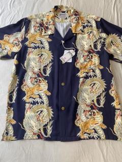L新品未使用　HOUSTON レーヨンアロハシャツ　和柄　龍虎のサムネイル