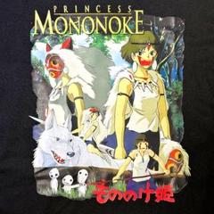 もののけ姫 サン Tシャツ 黒 L アニメ ジブリ ブラック ナウシカ