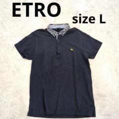 【美品】エトロ ポロシャツ ペガソ刺繍 ペイズリー 鹿の子 Lサイズ パープル ETRO(エトロ) ペイズリー柄ポロ マルチ サイズ XXL｜【公式