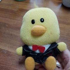 タキシードの黄色いぬいぐるみチキンドン 約15cm