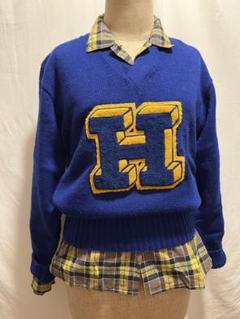レア⭐︎40's レタードセーター lettered sweater ネイビー 2025年最新】lettered sweaterの人気アイテム - メルカリ