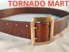 【美品】TORNADO MART　正規品　高級八角ツインピンバックルベルト　本革
