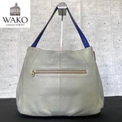【美品】和光 WAKO ワコウ ハンドバッグ レザー リザード グレージュ 美品】WAKO ワコウ 銀座和光 グレー レザー 肩掛け ワンハンドル