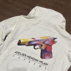 正規16ss supreme Mendini gun フーディー白Lシュプリーム