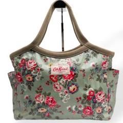 美品　Cath Kidson キャスキッドソン　ハンドバッグ　グリーン　花柄