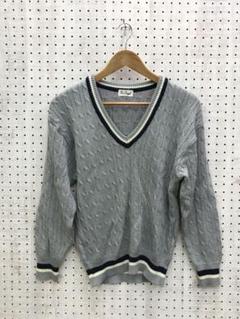 トラッド　スクールガールvibes レトロ　国産古着 チルデンニットトレーナー