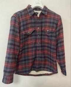 LANDS'END ランズエンド 裏ボア チェック柄 ネルシャツ ジャケット