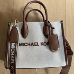 セ*中様 MICHAEL KORS トートバッグ ホワイト/ブラウン セ*中様 MICHAEL KORS トートバッグ ホワイト/ブラウン - メルカリ