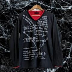 00's お兄系 平成 Y2K grunge フェイクレイヤード 長袖カットソー