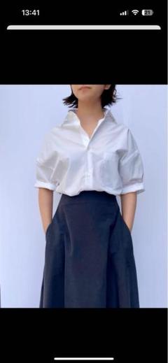 マジソンブルーJ.BRADLEY SHIRT ホワイト 七分袖シャツ