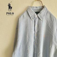 ◎RALPH LAUREN メンズ　長袖ボタンダウンシャツ　L D3X4