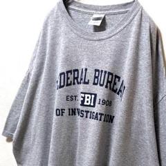 ギルダン フェデラルブリュー FBI Tシャツ グレー 灰色 2XL 古着