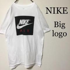 ストリートに!NIKE air ビッグロゴ デザインTシャツ ホワイト 好配色