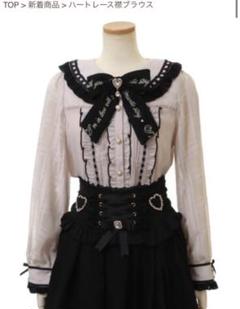 LIZLISA リズリサ ハートレース襟ブラウス 正規品 - メルカリ