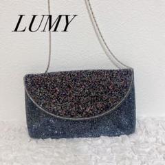 LUMY ビーズと刺繍のパーティーバッグ 美品】LUMY はしもと ルミー/皇室御用達/ビーズ・天然石・ザリ